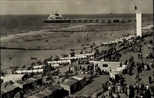 Ak Blankenberghe Blankenberge Westflandern, Plage, Strand