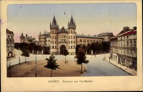 Ak Aachen in Nordrhein Westfalen, Kaserne am Elsaßplatz