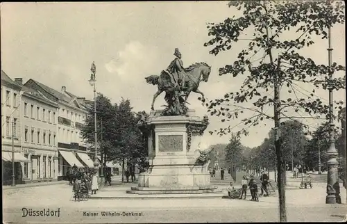 Ak Düsseldorf am Rhein, Kaiser Wilhelm-Denkmal