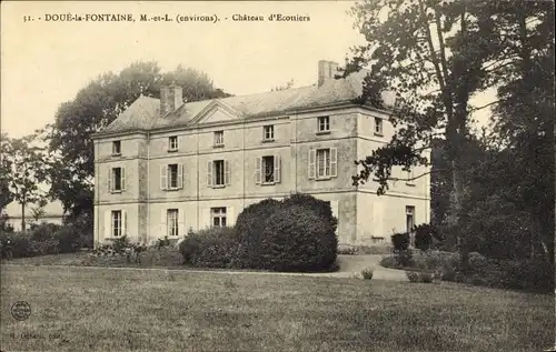 Ak Doué la Fontaine Maine et Loire, Le Château d'Ecottiers