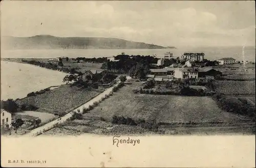 Ak Hendaye Pyrénées-Atlantiques, Teilansicht