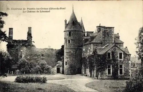Ak Plestin les Grèves Cotes d'Amor, Château de Lezormel