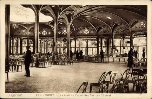 Ak Vichy Allier, Le Hall du Palais des Sources Chomel