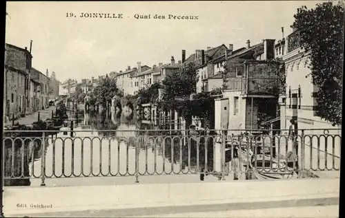 Ak Joinville Haute Marne, Quai des Peceaux