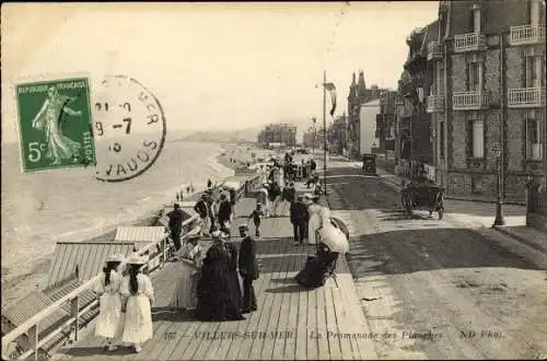 Ak Villers sur mer Calvados, La Promenade des Planches