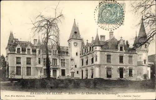 Ak Bléré Indre et Loire, Athée, le Château de la Chesnaye