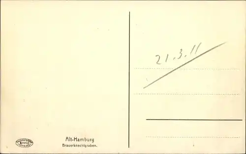 Ak Hamburg Mitte Altstadt, Brauerknechtgraben, Geschäfte