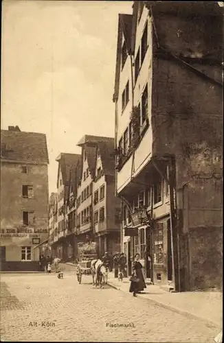 Ak Köln am Rhein, Alt-Köln, Fischmarkt, Straßenszene