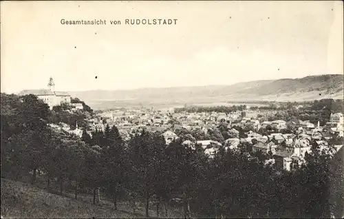 Ak Rudolstadt in Thüringen, Panorama, Schloss