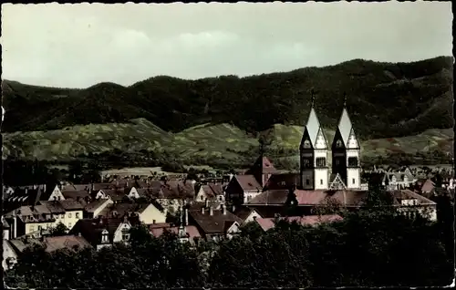 Ak Offenburg in Baden Schwarzwald, Teilansicht, Kirche