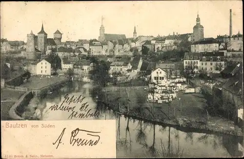 Ak Bautzen in der Oberlausitz, Panorama