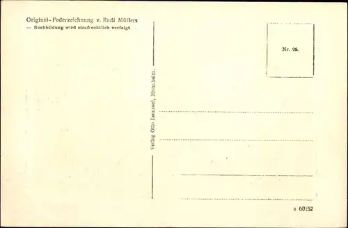 Künstler Ak Müllers, Rudi, Hannover in Niedersachsen, Stadthalle, Außenansicht, Straßenbahn