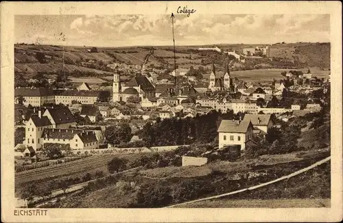 Ak Eichstätt in Oberbayern, Panorama, Kirchturm