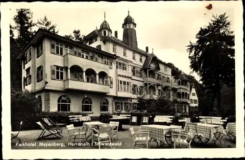 Ak Bad Herrenalb im Schwarzwald, Parkhotel Mayenberg, Außengastronomie