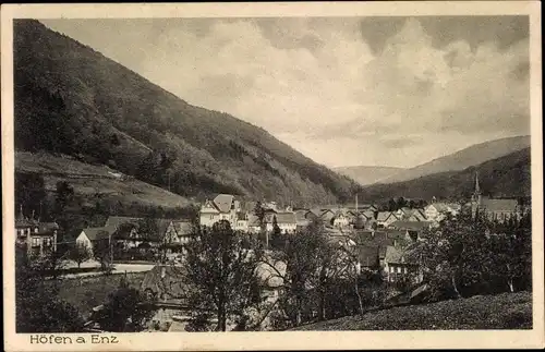 Ak Höfen an der Enz Schwarzwald, Ortsansicht