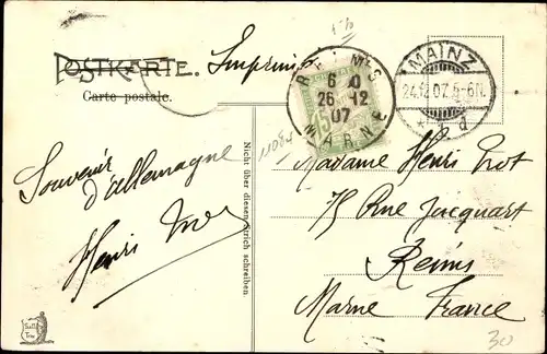 Ak Mainz am Rhein, Kaiserstrasse, Park