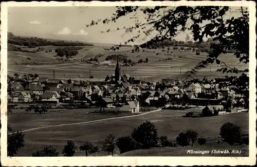 Ak Münsingen in Württemberg, Panorama