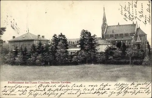 Ak Verviers Wallonien Lüttich, Séroule, Etablissement des Dames Ursulines