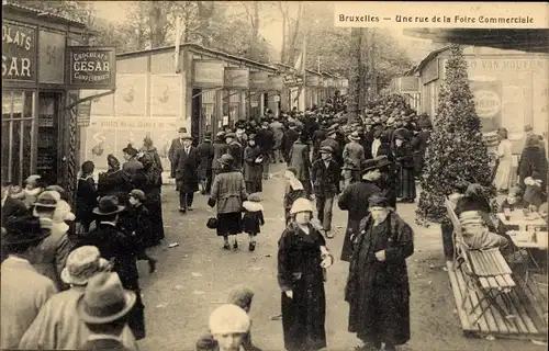 Ak Bruxelles Brüssel, Une rue de la Foire Commerciale