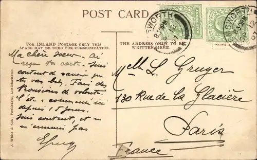 Ak Rustington Sussex England, Sea Road, Straßenansicht