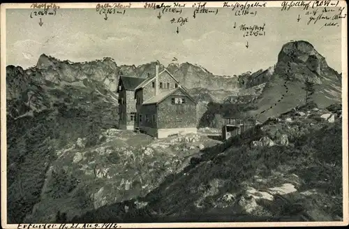 Ak Rofangebirge Tirol, Erfurter Hütte der AVS Erfurt