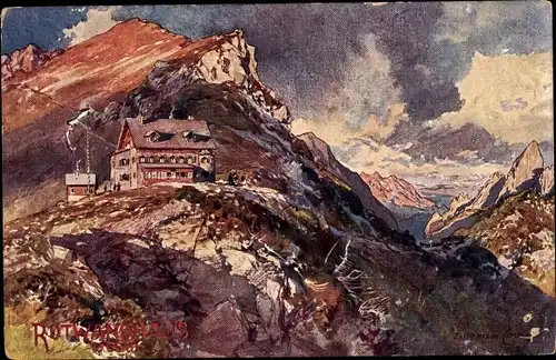 Künstler Ak Compton, Edward Harrison, Blick auf das Rotwandhaus, Wh. Mendler