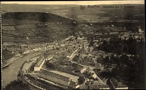Ak Bouillon Wallonien Luxemburg, Panorama pris du Belvedere