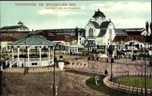 Ak Bruxelles Brüssel, Exposition de Bruxelles 1910, La Section Allemande