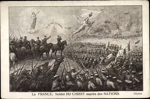 Künstler Ak La France, Soldat du Christ aupres des Nations