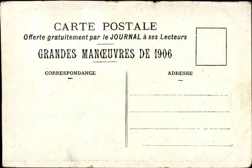 Ak Grandes Manoeuvres de 1906, Französische Soldaten, Hufschmied