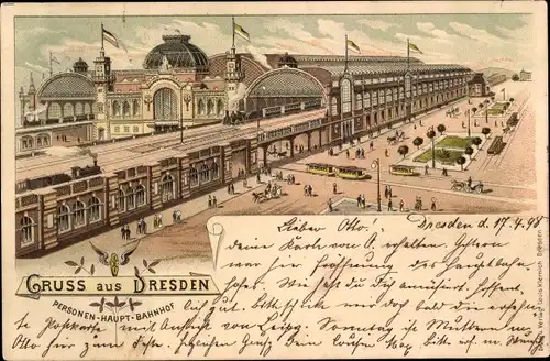 Ak Dresden Altstadt, Hauptbahnhof