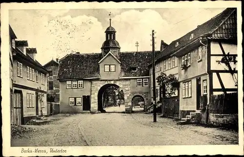 Ak Berka an der Werra Thüringen, Blick zum Untertor