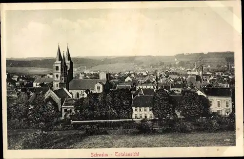 Ak Schwelm in Westfalen, Totalansicht, Kirche