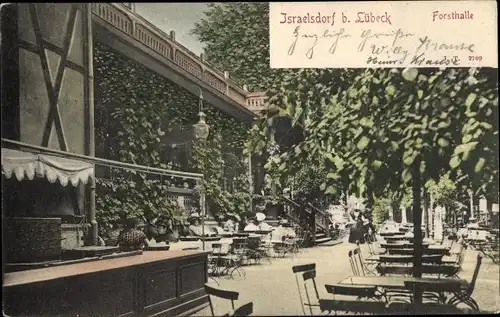 Ak Israelsdorf Sankt Gertrud Hansestadt Lübeck, Partie an der Forsthalle