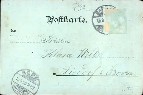 Litho Hagen in Westfalen, Totalansicht der Ortschaft