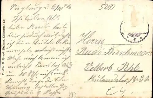 Ak Siegburg an der Sieg, Partie am Kriegerdenkmal