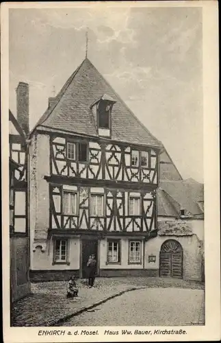 Ak Enkirch an der Mosel, Haus Ww. Bauer, Kirchstraße