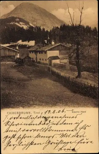 Ak Fieberbrunn in Tirol, Gasthof Eiserne Hand