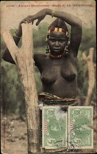 Ak Afrique Occidentale, Etude No. 28, Fille Foulah