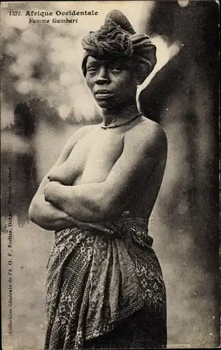 Ak Afrique Occidentale, Femme Gambari