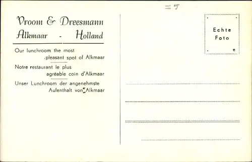 Ak Alkmaar Nordholland Niederlande, Kaufhauskette Vroom & Dreesmann