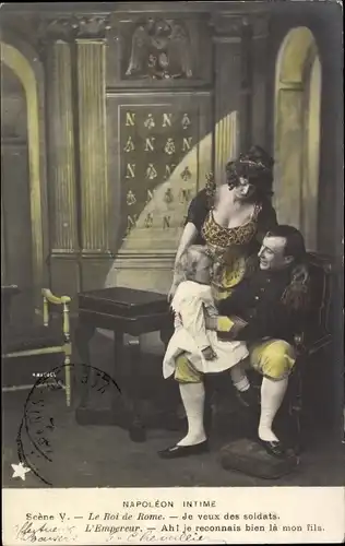 Ak Napoleon Intime, Scene V, Le Roi de Rome, l'Empereur