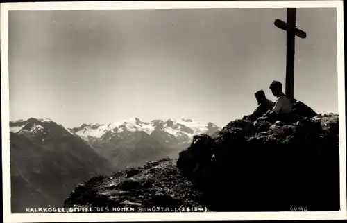 Ak Tirol Österreich, Kalkkögel, Gipfel des hohen Burgstall