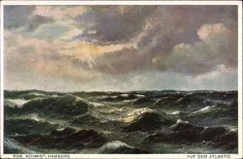 Künstler Ak Schmidt, R., Auf dem Atlantic