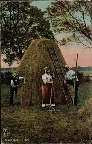 Ak Making Hay, Bauern, Heu, Landwirtschaft