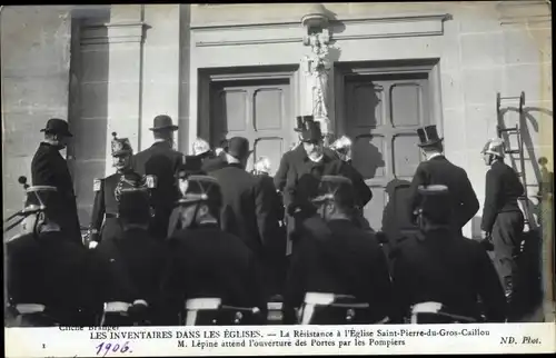 Ak Paris Palais Bourbon, La Resistance a l'Eglsie Saint Pierre du Gros Caillou, M. Lepine