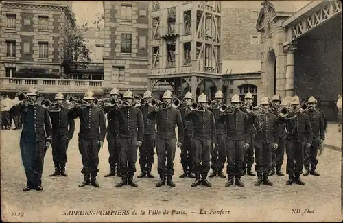 Ak Sapeurs-Pompiers de la Ville de Paris, La Fanfare
