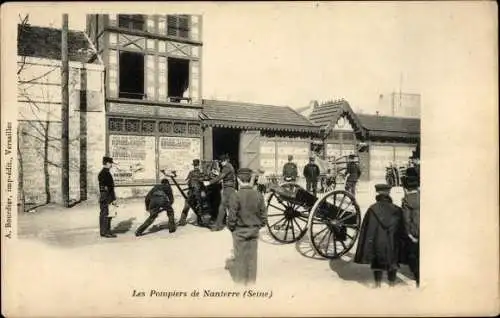 Ak Nanterre Hauts de Seine, Les Pompiers