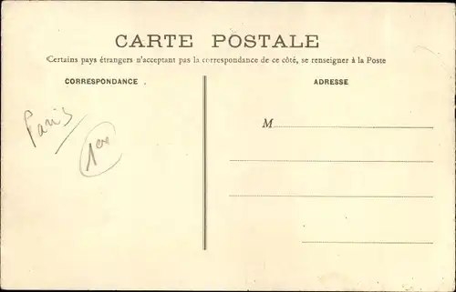 Ak Souvenir de la Grande Fete de Sapeurs-Pompiers, Paris, Le Jardin des Tuileries, 1906