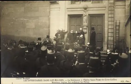 Ak Paris Palais Bourbon, La Resistance a l'Eglise Saint Pierre du Gros Caillou, Louis Lépine